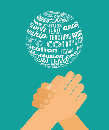 collaborative concept design, vector illustration eps10 graphicのイラスト素材