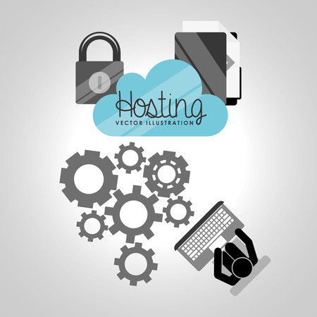 web hosting design, vector illustration eps10 graphicのイラスト素材