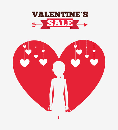 valentines sale design, vector illustration  graphicのイラスト素材