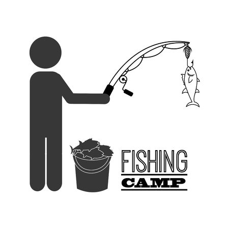 fishing tournament design, vector illustration eps10 graphicのイラスト素材
