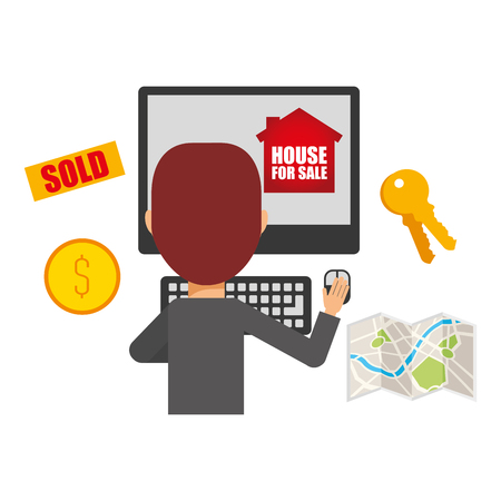 real estate design, vector illustration eps10 graphicのイラスト素材