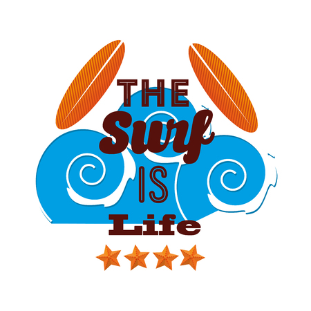 surf club design, vector illustration  graphicのイラスト素材