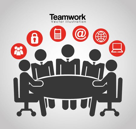 teamwork concept design, vector illustration eps10 graphicのイラスト素材