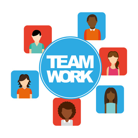 teamwork concept designのイラスト素材