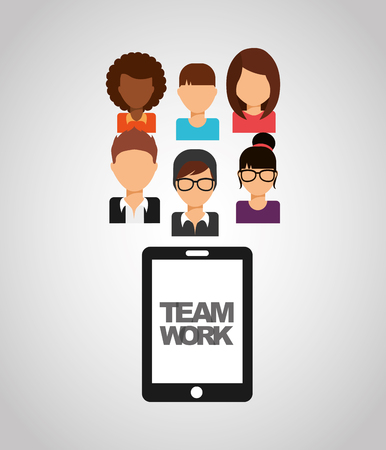 teamwork concept designのイラスト素材