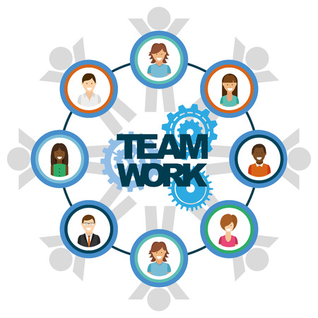 teamwork concept designのイラスト素材