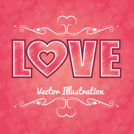 Valentines day romantic graphic designのイラスト素材