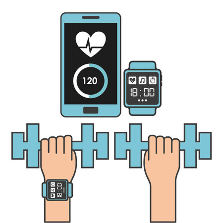 wearable technology design, vector illustration eps10 graphicのイラスト素材