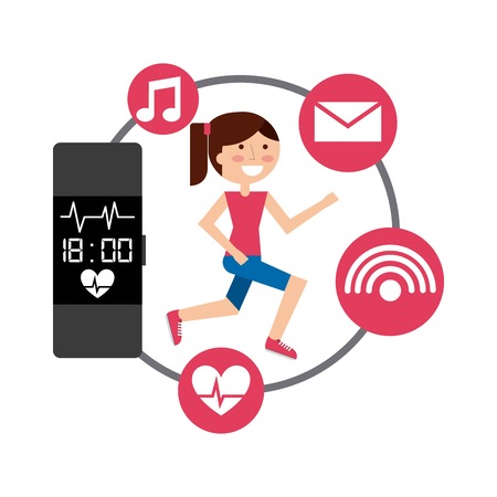 wearable technology design, vector illustration eps10 graphicのイラスト素材