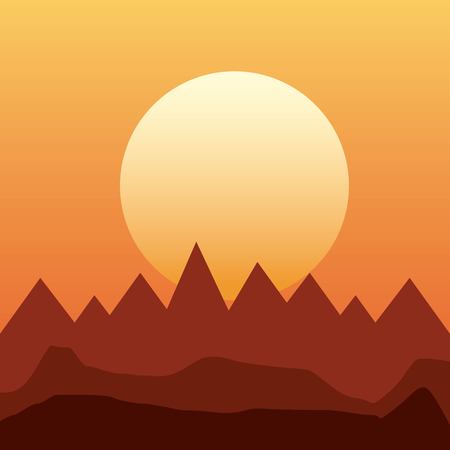 mountains landscape design, vector illustration   graphicのイラスト素材