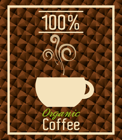 Delicious natural and organic coffee graphic design, vector illustrationのイラスト素材