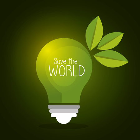 Save the world and ecology graphic design theme, vector illustrationのイラスト素材