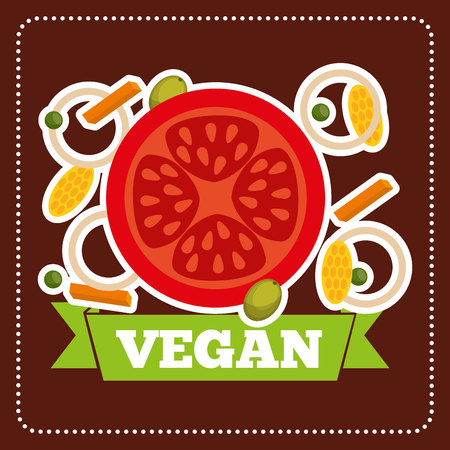 vegan food design, vector illustration eps10 graphicのイラスト素材