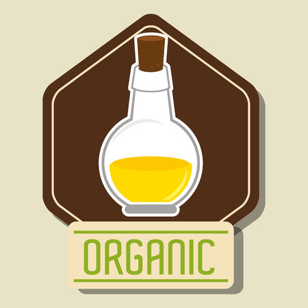Natural olive oil label graphic design, vector illustration eps10のイラスト素材