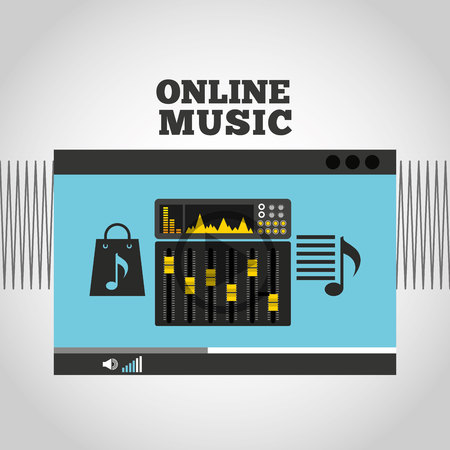 online music design, vector illustration eps10 graphicのイラスト素材