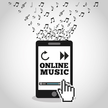 online music design, vector illustration eps10 graphicのイラスト素材