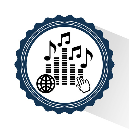 online music design, vector illustration eps10 graphicのイラスト素材