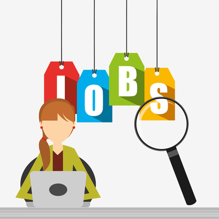 jobs concept design, vector illustration eps10 graphicのイラスト素材