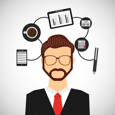 jobs concept design, vector illustration eps10 graphicのイラスト素材