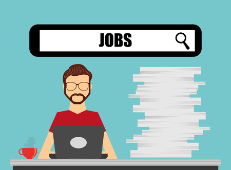 jobs concept design, vector illustration eps10 graphicのイラスト素材