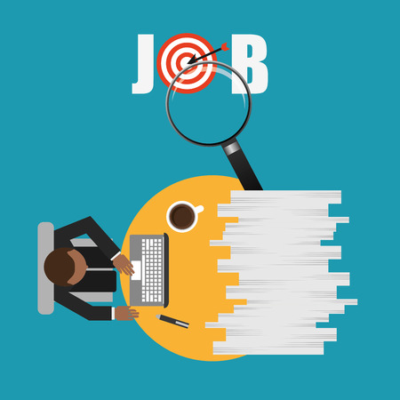 jobs concept design, vector illustration eps10 graphicのイラスト素材
