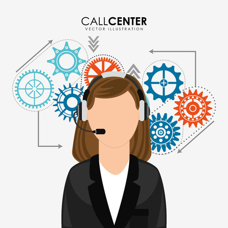 call center design, vector illustration eps10 graphicのイラスト素材