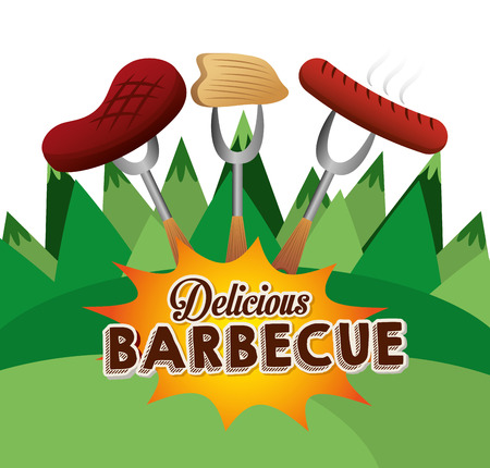 delicious barbecue design, vector illustration eps10 graphicのイラスト素材