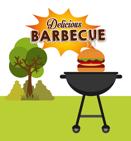 delicious barbecue design, vector illustration eps10 graphicのイラスト素材