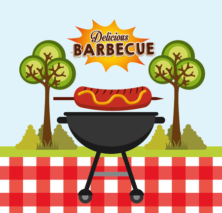 delicious barbecue design, vector illustration eps10 graphicのイラスト素材