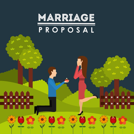 marriage proposal design, vector illustration eps10 graphicのイラスト素材