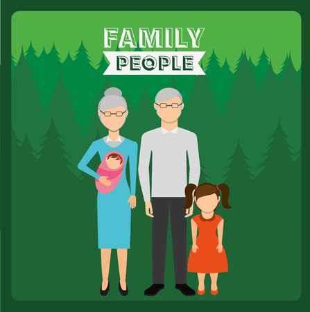 family people design, vector illustration eps10 graphicのイラスト素材