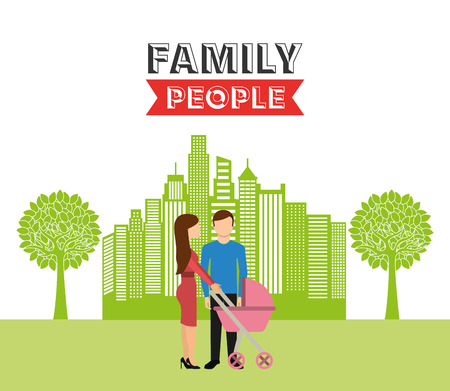 family people design, vector illustration eps10 graphicのイラスト素材