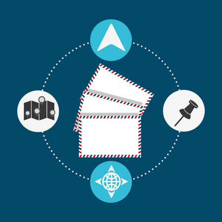 post mail service design, vector illustration eps10 graphicのイラスト素材