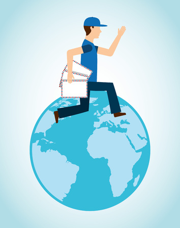 post mail service design, vector illustration eps10 graphicのイラスト素材