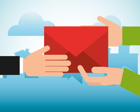 post mail service design, vector illustration eps10 graphicのイラスト素材