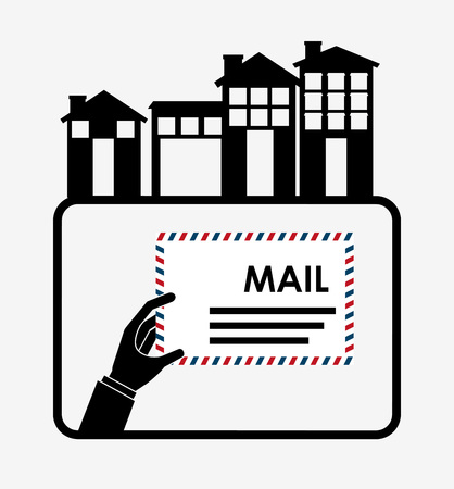 post mail service design, vector illustration eps10 graphicのイラスト素材