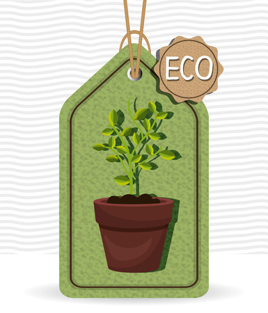 Ecology label graphic design, vector illustration eps10のイラスト素材