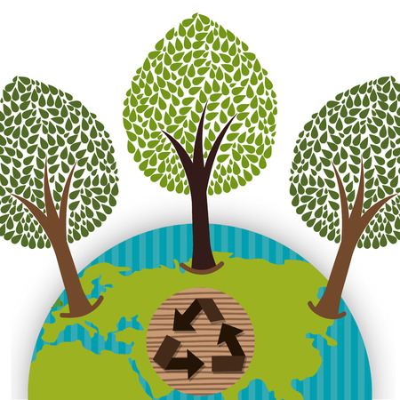 Ecology label graphic design, vector illustration eps10のイラスト素材