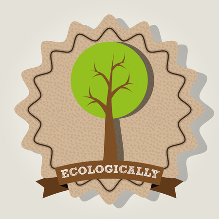 Ecology label graphic design, vector illustration eps10のイラスト素材