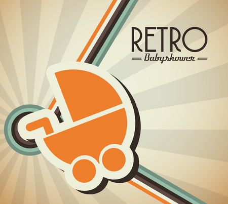 baby retro frame design, vector illustration eps10 graphicのイラスト素材