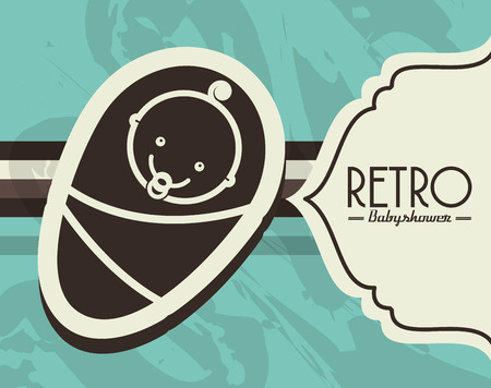 baby retro frame design, vector illustration eps10 graphicのイラスト素材