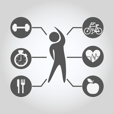 healthy lifestyle design, vector illustration eps10 graphicのイラスト素材