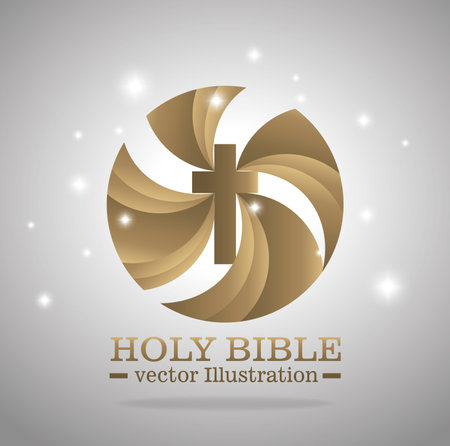 Holy bible book graphic design, vector illustration eps10のイラスト素材