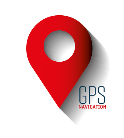 GPS navigation technology graphic design, vector illustrationのイラスト素材