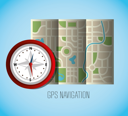 GPS navigation technology graphic design, vector illustrationのイラスト素材