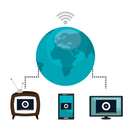 TV live stream graphic design, vector illustrationのイラスト素材