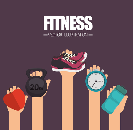 fitness lifestyle design, vector illustration eps10 graphicのイラスト素材