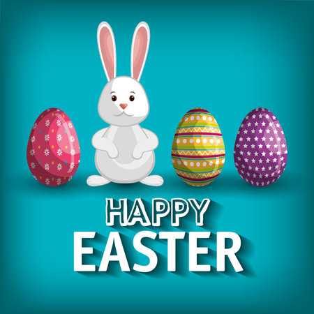 happy easter design, vector illustration eps10 graphicのイラスト素材