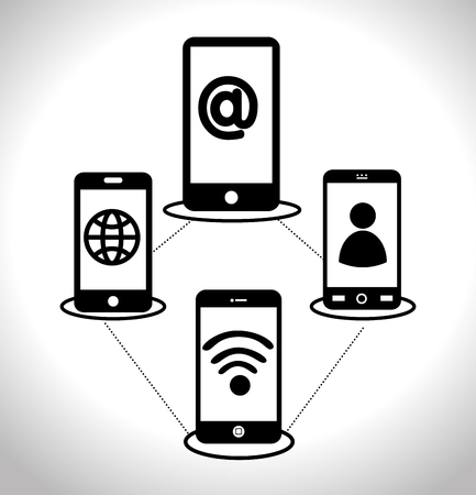 mobile connect design, vector illustration eps10 graphicのイラスト素材