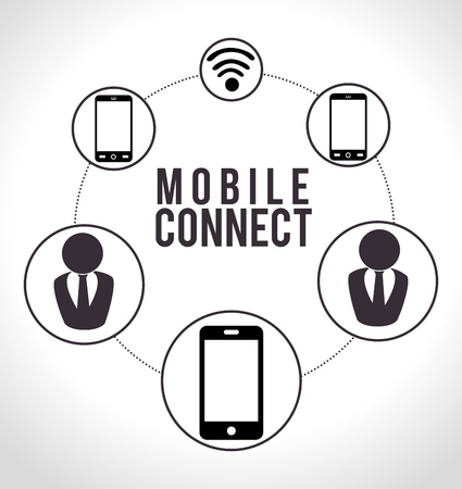 mobile connect design, vector illustration eps10 graphicのイラスト素材
